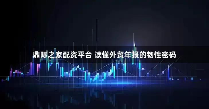鼎际之家配资平台 读懂外贸年报的韧性密码